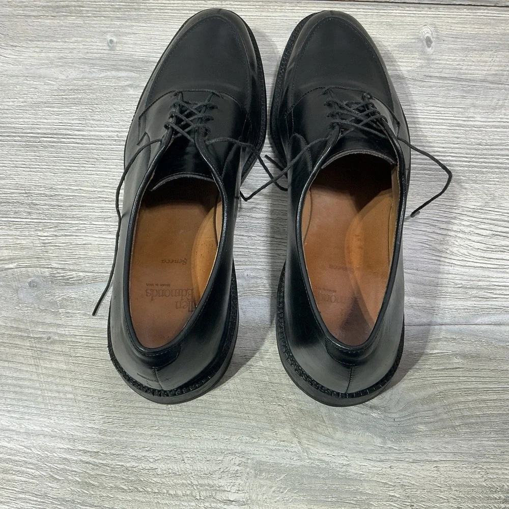 Allen Edmonds Seneca Dress Shoes Men's Size 12 D Black Leather Split-Toe Blucher